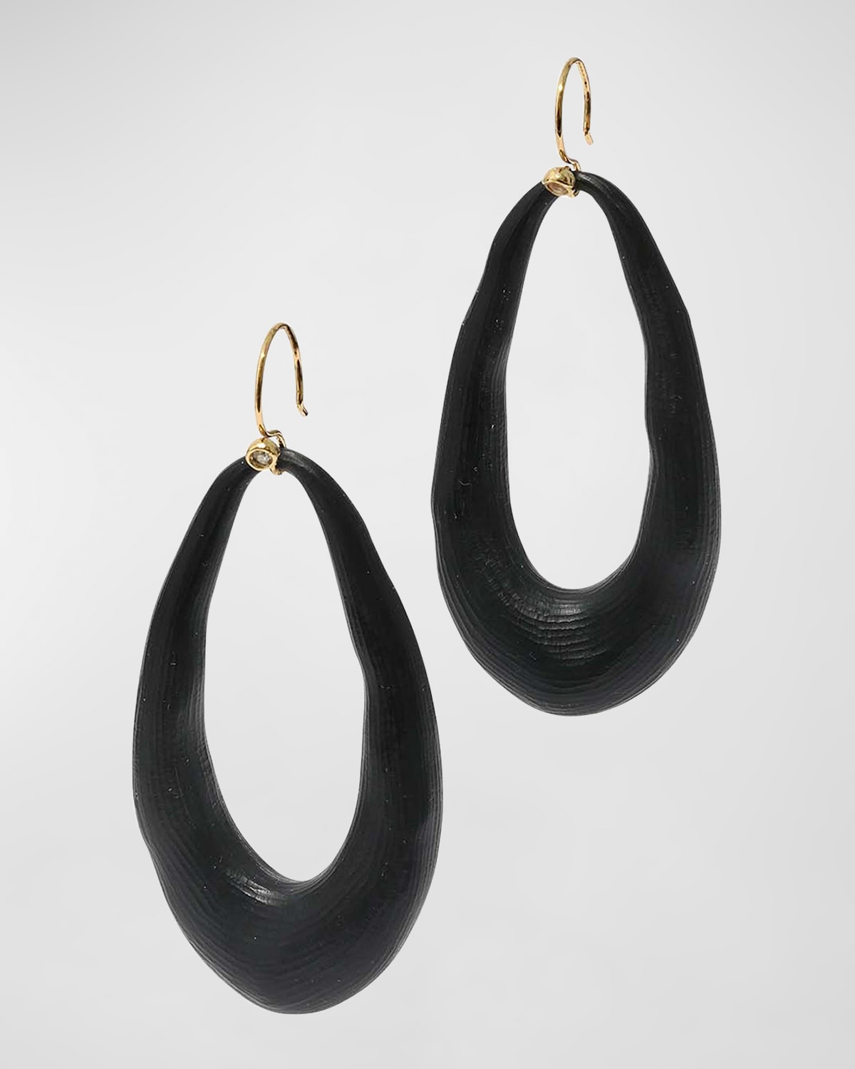 Alexis Bittar Lucite Link Earrings In Black