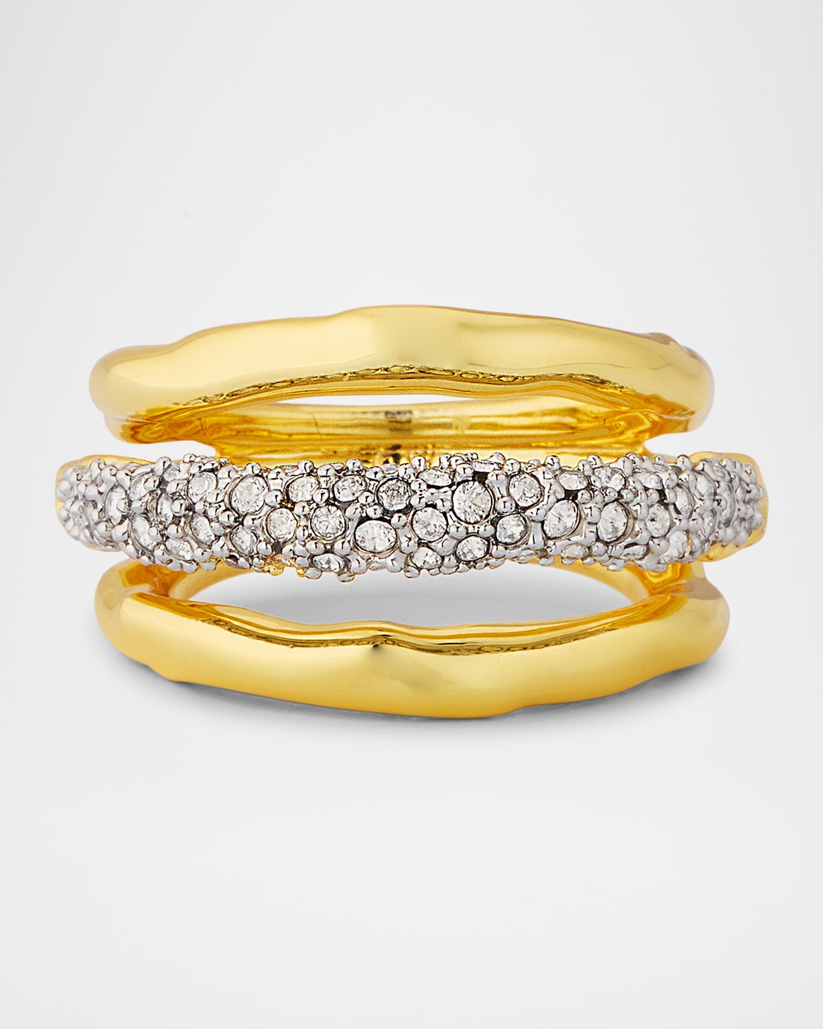 Alexis Bittar Solanales Crystal Orbiting Ring In Gold