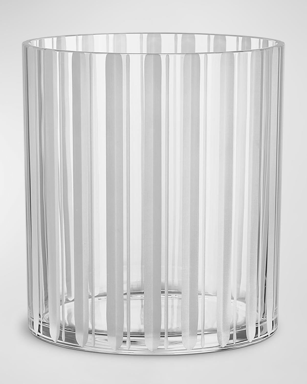 Orrefors Cut In Number Stripes Vase, Medium In Clear