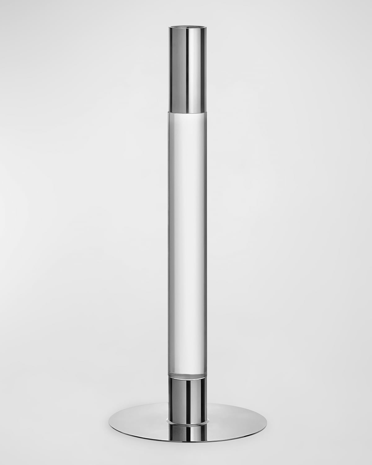 Orrefors Lumiere Candlestick Holder, Medium In Silver