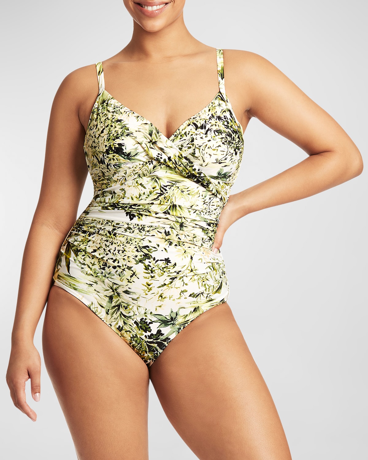 Troppica Twist-Front One-Piece Swimsuit (DD-E Cup)