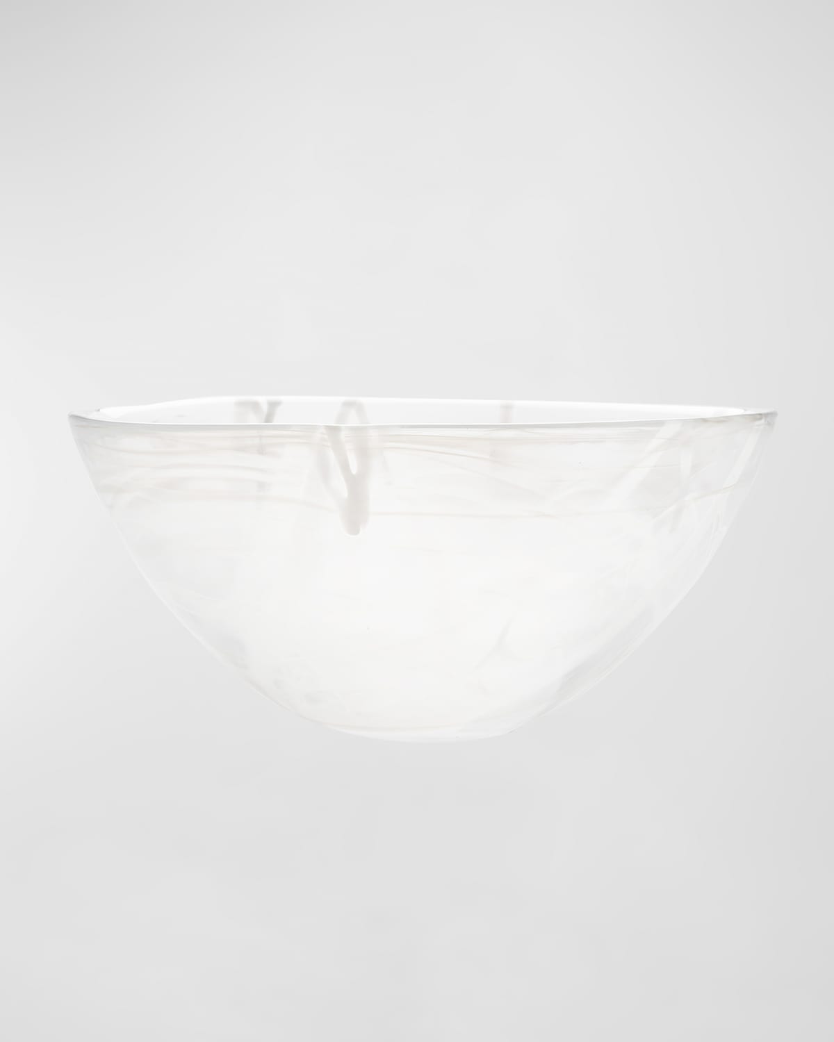 Kosta Boda Contrast White Bowl, Large In White/white