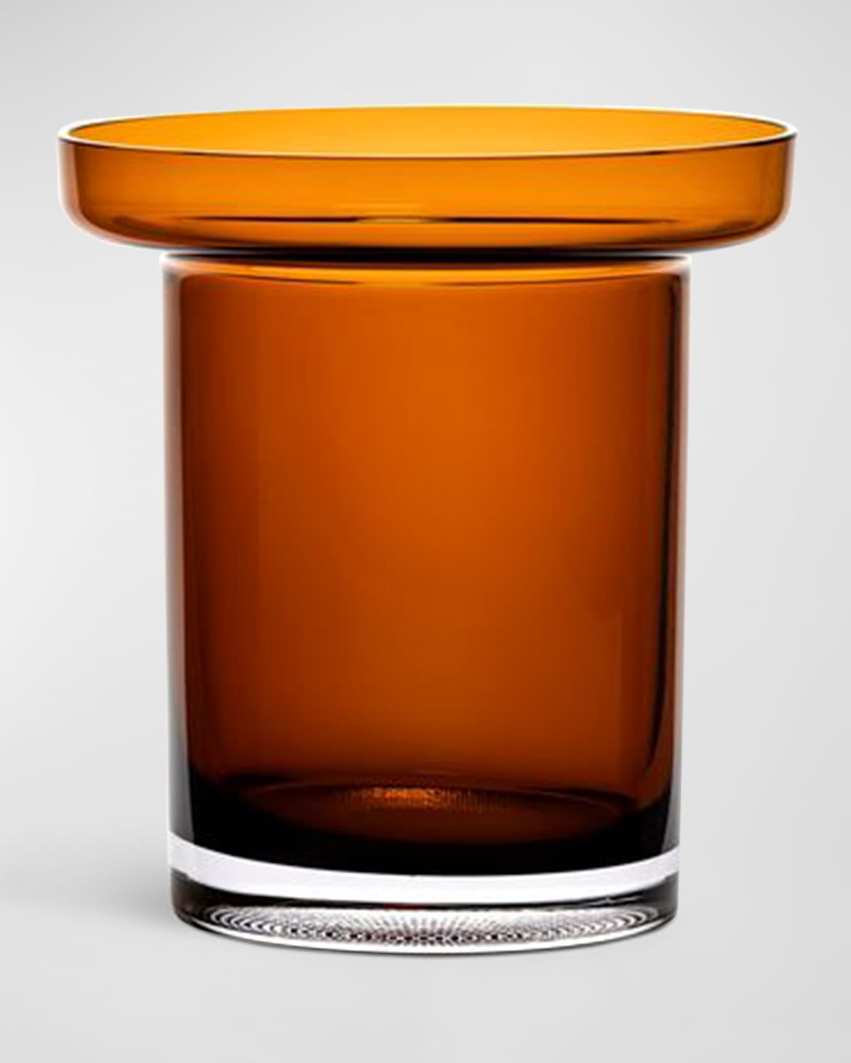 Shop Kosta Boda Limelight Burgundy Low Vase In Amber
