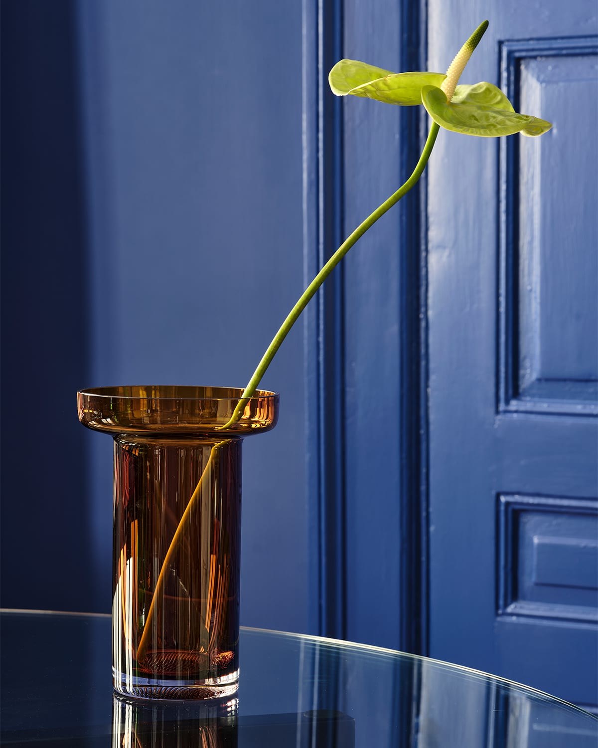 Kosta Boda Limelight Tall Vase In Amber