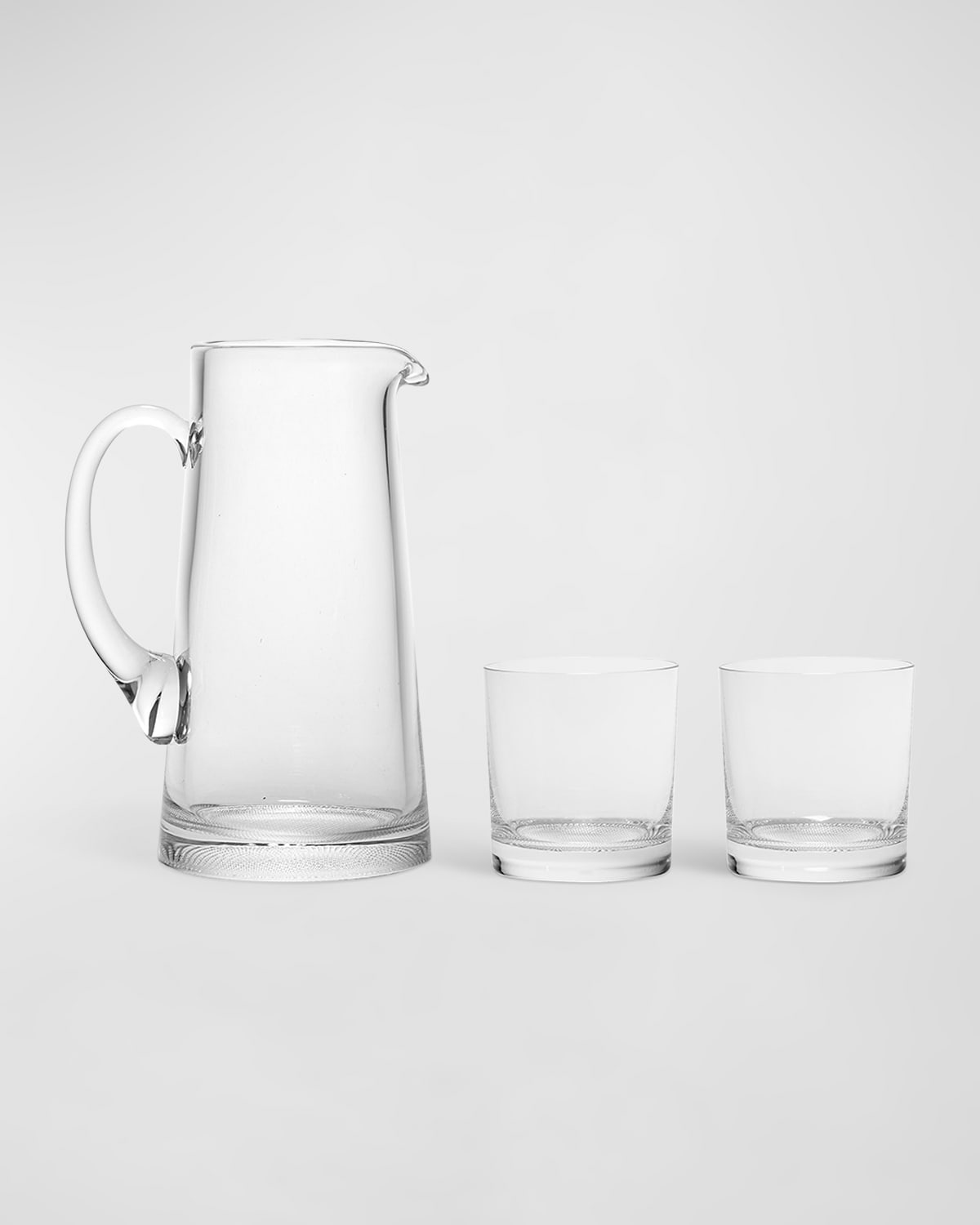Kosta Boda Dnu  Limelight Jug & 2 Double Old Fashioned Glasses Gift Set Monogram (a-z) In Clear