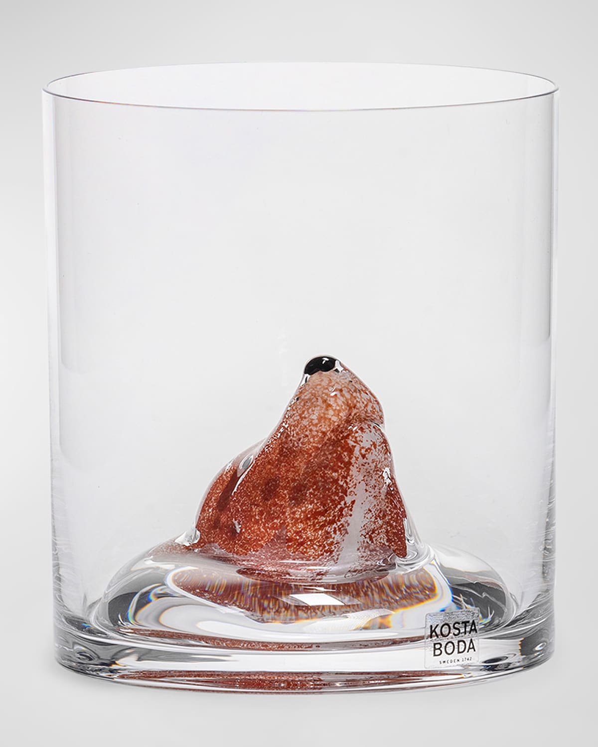 Kosta Boda New Friends Tumbler Fox In Transparent