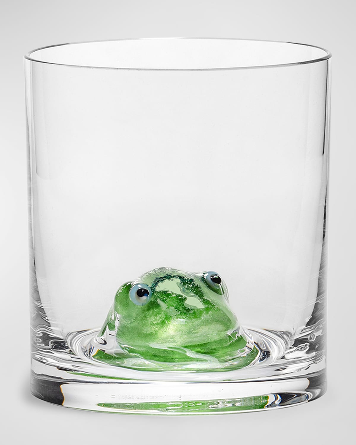 Kosta Boda New Friends Tumbler Frog In Green