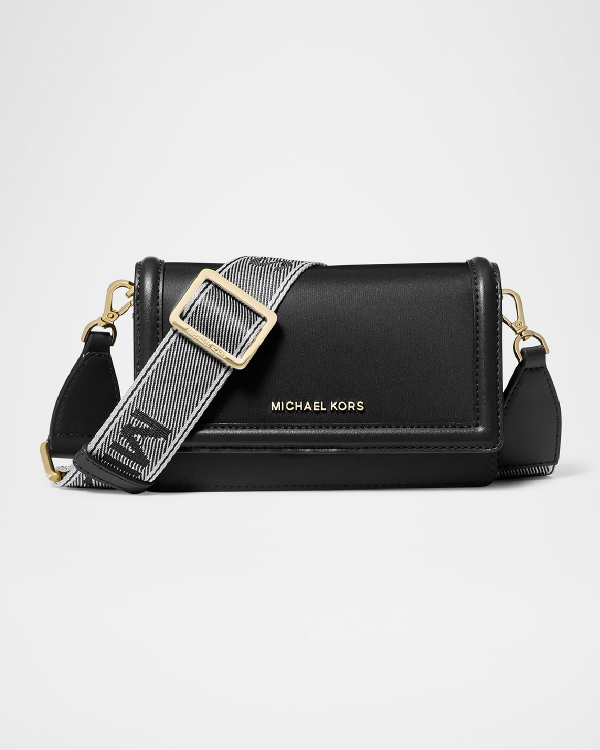 Michael Michael Kors Jet Set Small Phone Crossbody Bag In Black
