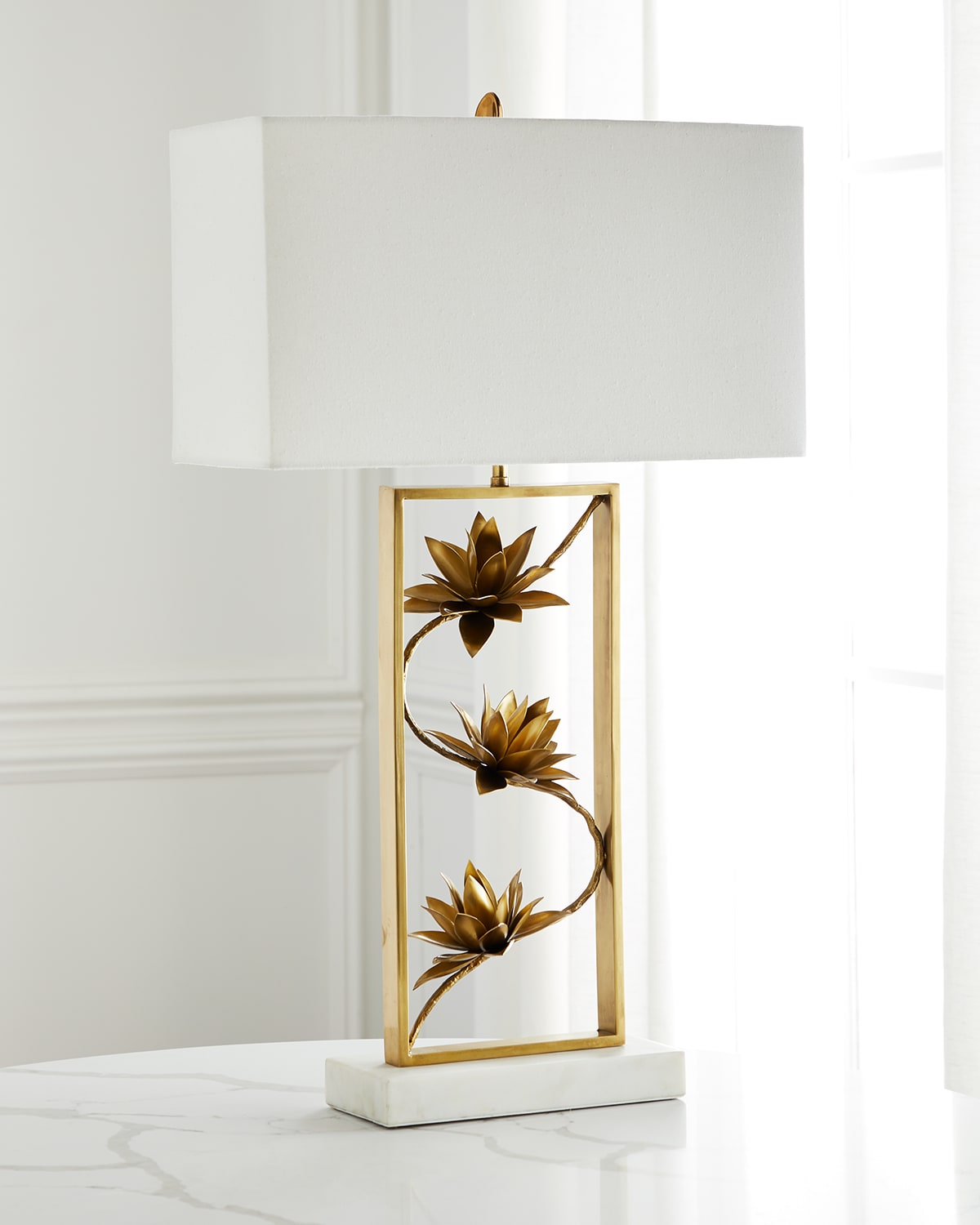 John-richard Collection Pianta Table Lamp In Gold