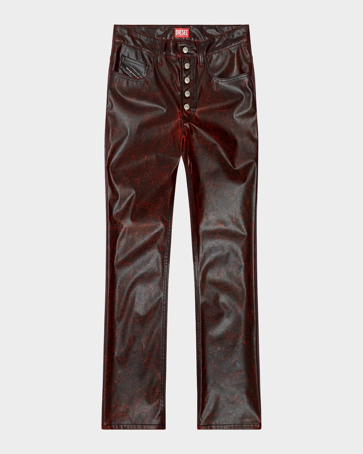 Diesel Men's P-Revol Coated Pants with Button Fly | Smart Closet