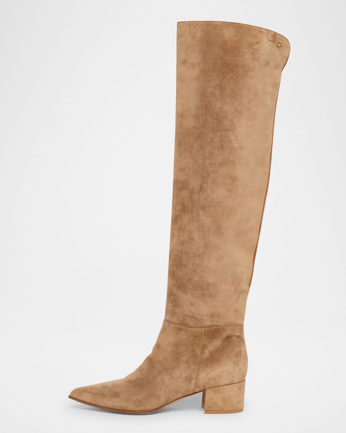 Gianvito Rossi Slouchy Suede Over-the-knee Boots In Brown