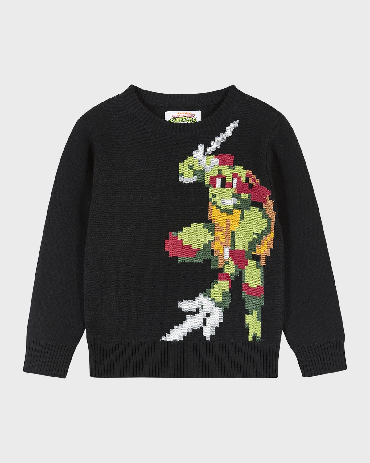 Andy & Evan X Teenage Mutant Ninja Turtles Jacquard Sweater In Black Cin