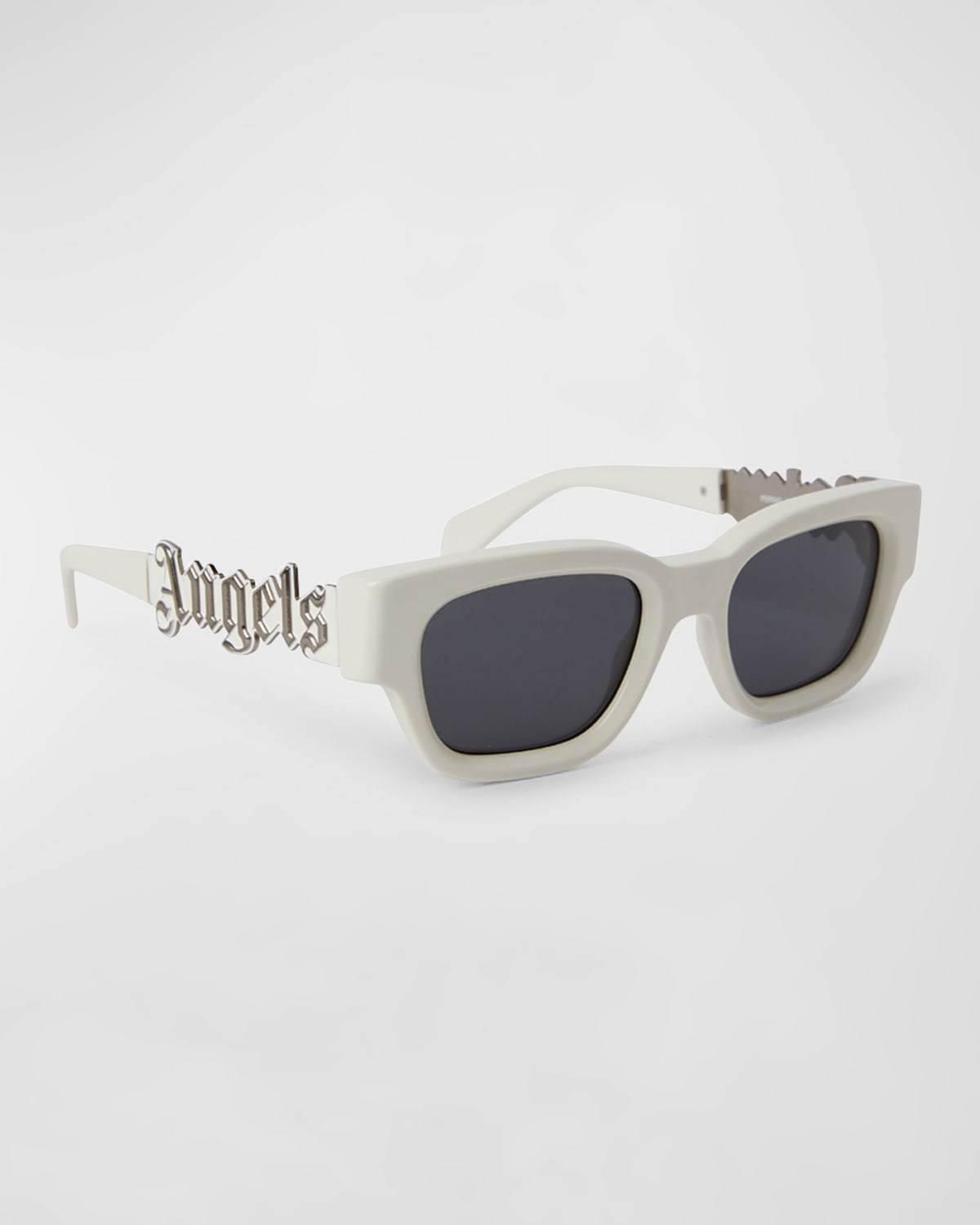 Palm Angels Men's Posey Acetate Square Sunglasses In White