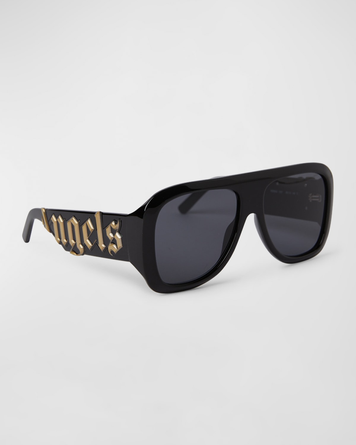 Palm Angels Men's Sonoma Acetate Shield Sunglasses In Black