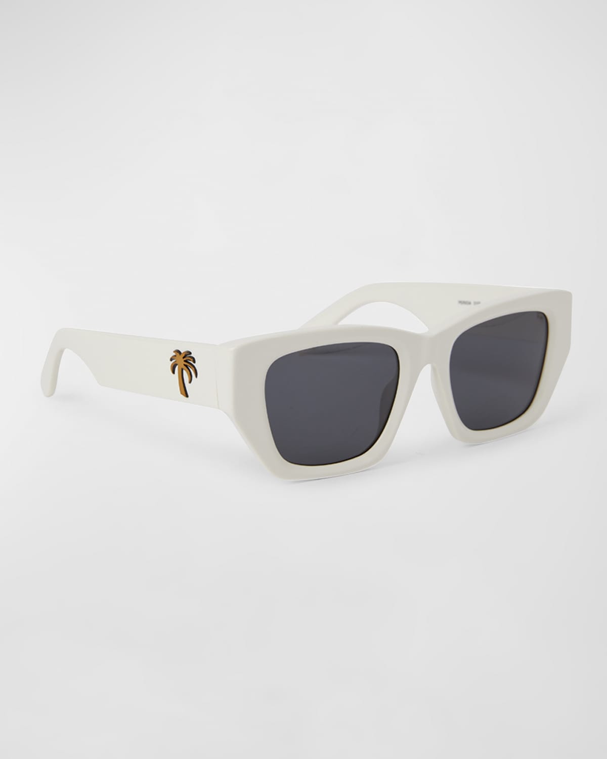 Palm Angels Men's Hinkley Acetate Square Sunglasses In White