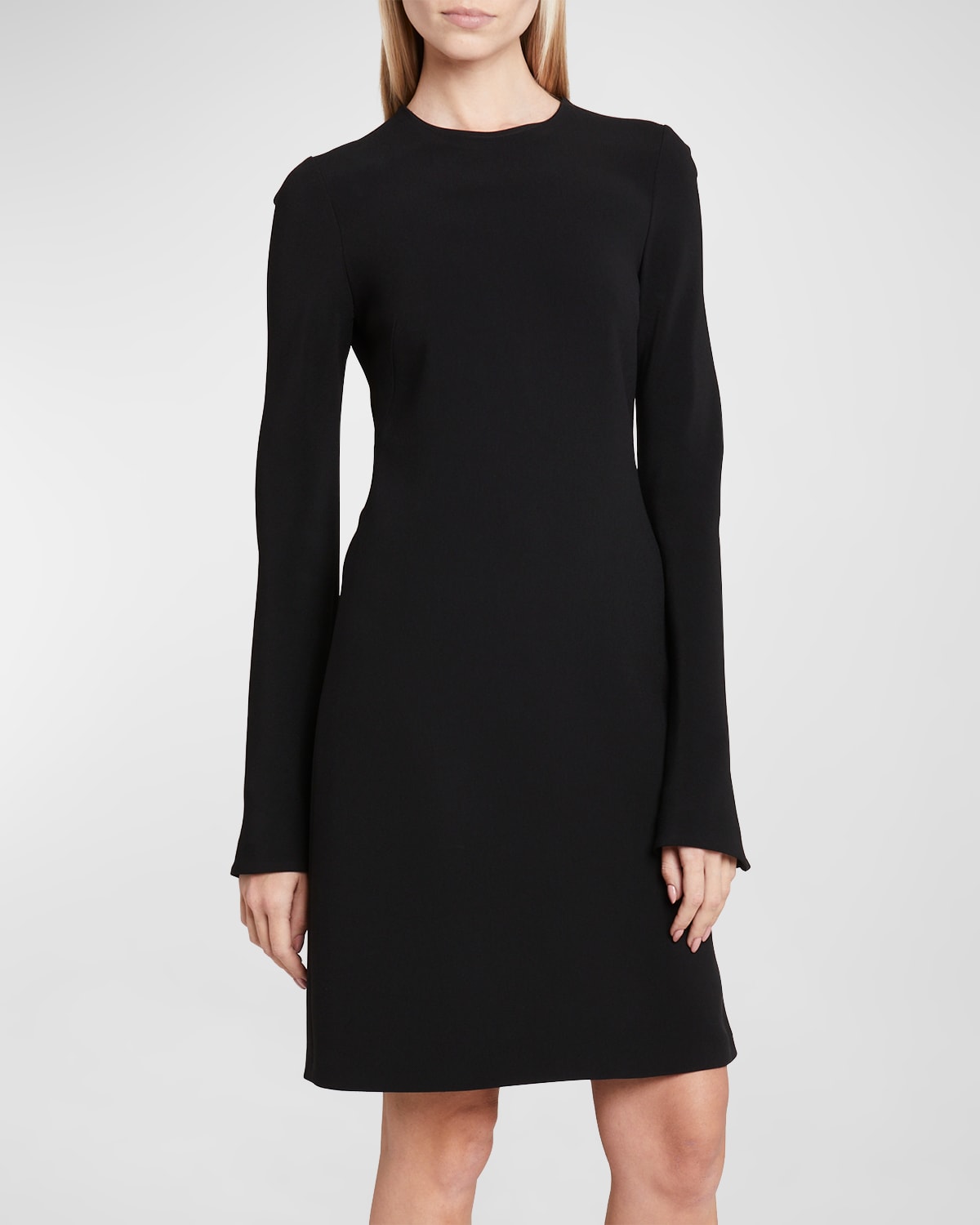 Gabriela Hearst Keller Long-sleeve Mini Tunic Dress In Black