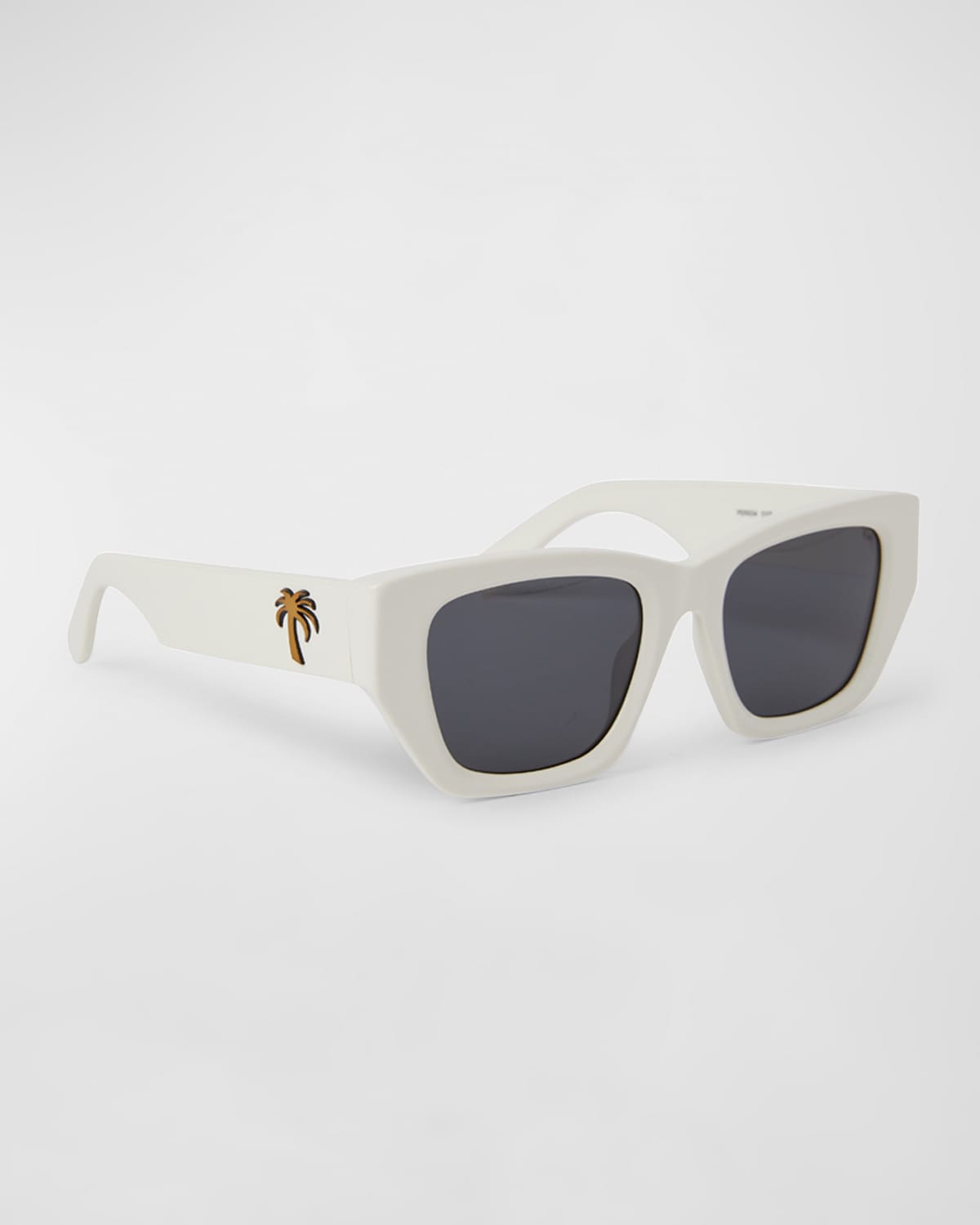 Palm Angels Hinkley White Acetate Cat-eye Sunglasses