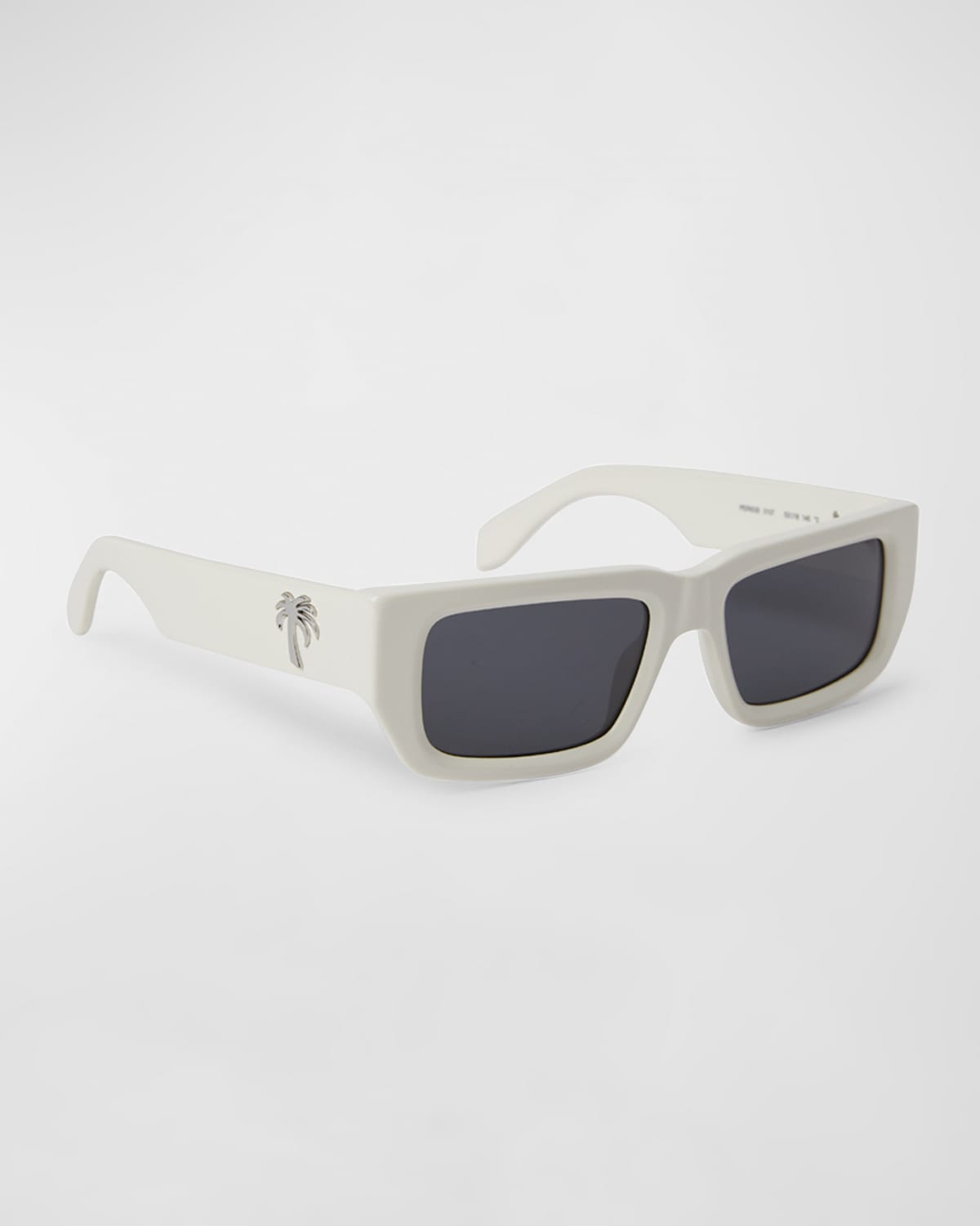 Palm Angels Sutter Acetate Rectangle Sunglasses In White