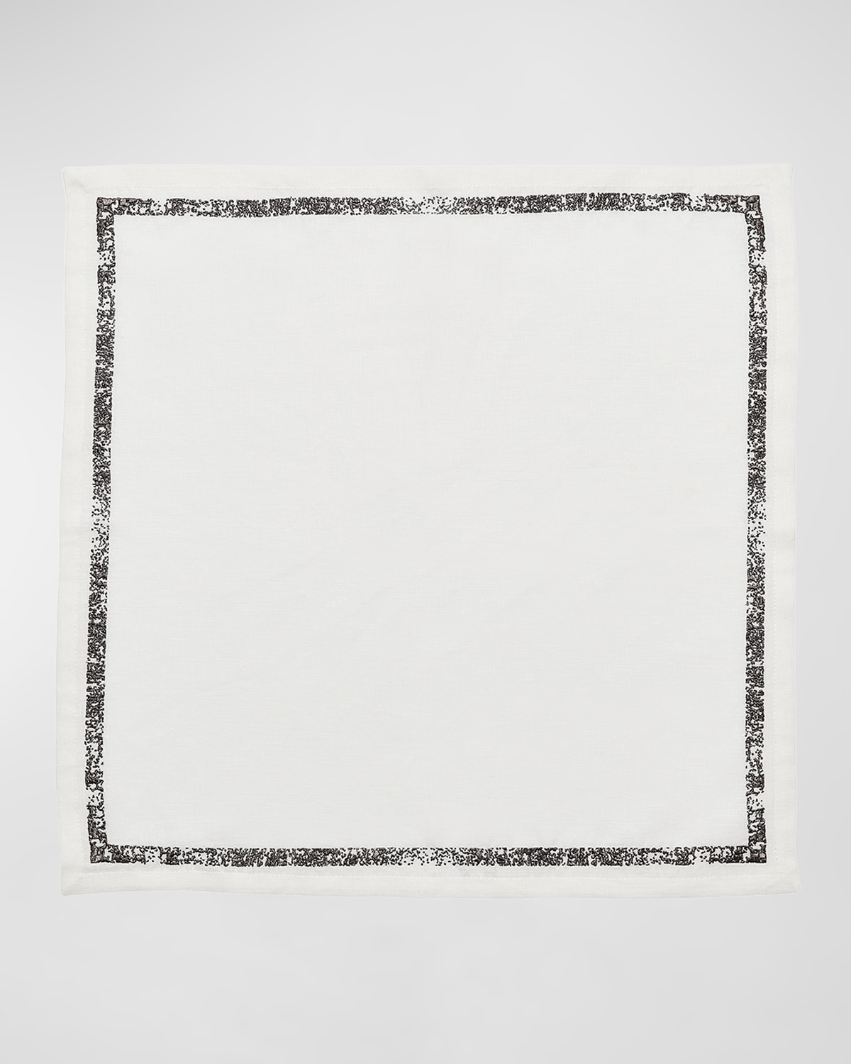 Kim Seybert Impression Napkin In White/gunmetal