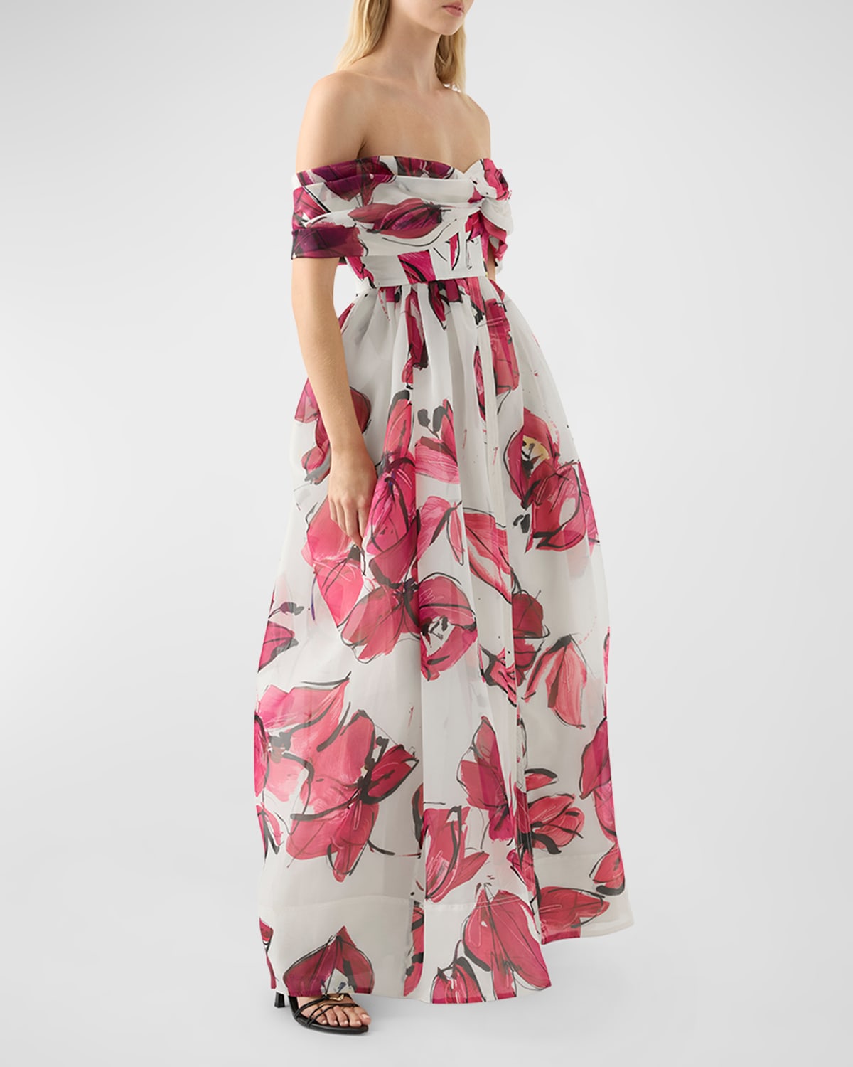 Aje Cordelia Corsetted Maxi Dress In Floral