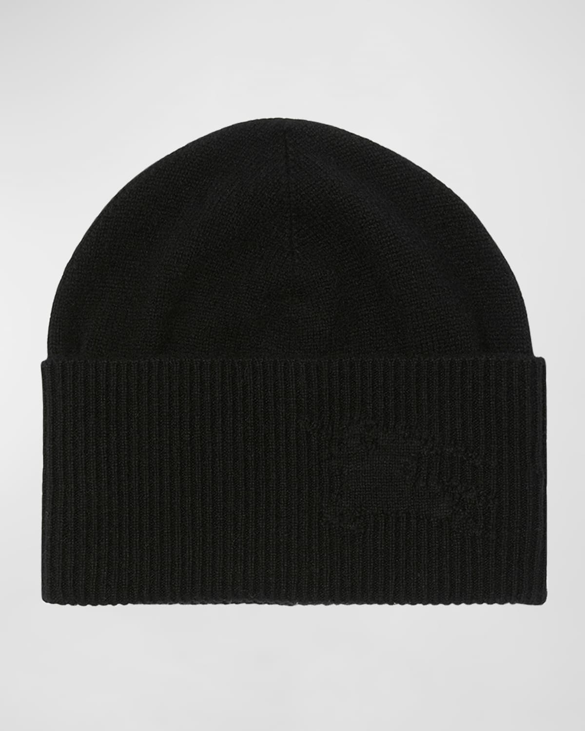 Shop Burberry Men's Cashmere Ekd Beanie Hat In Black