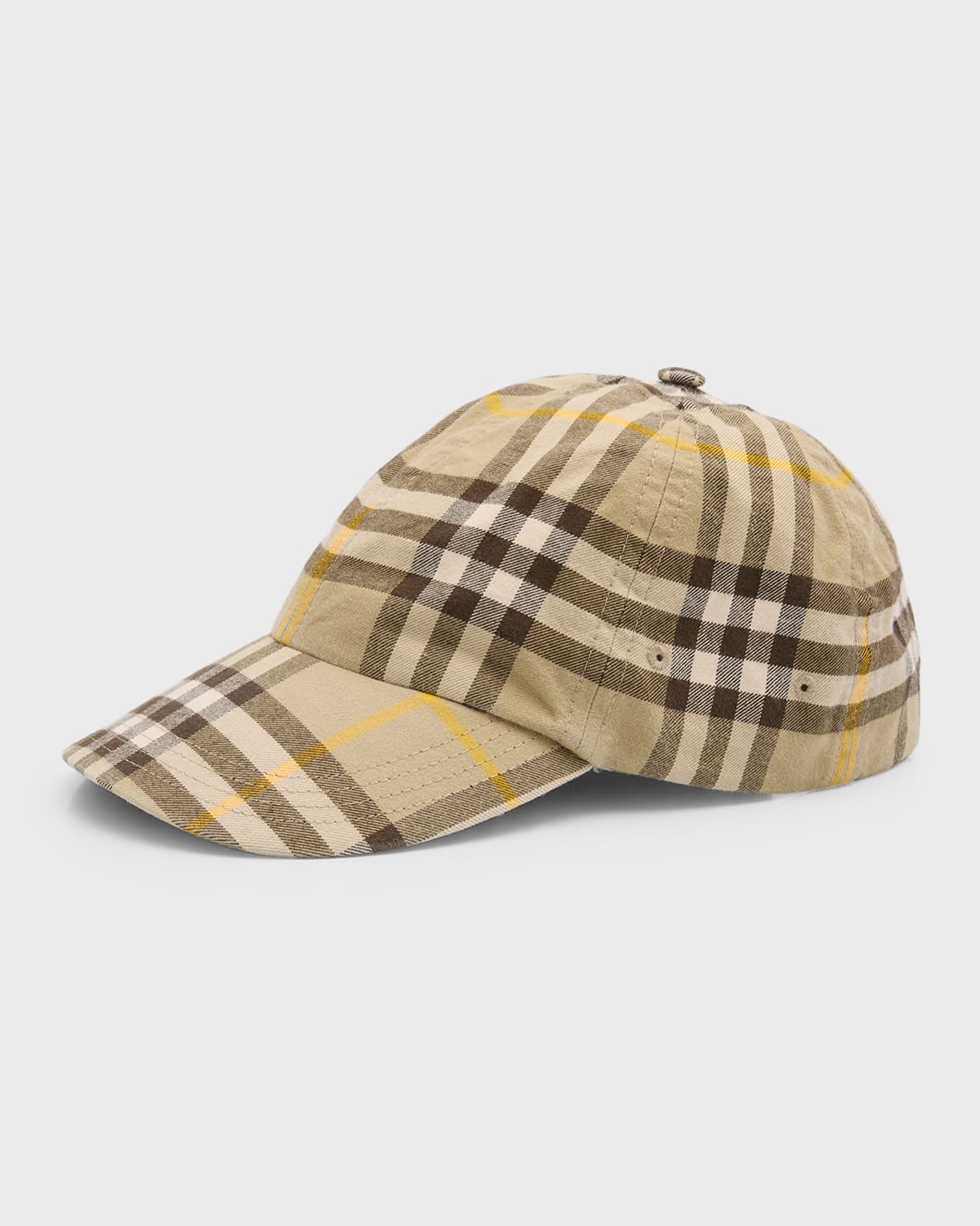Men's Vintage Check Cotton Baseball Hat