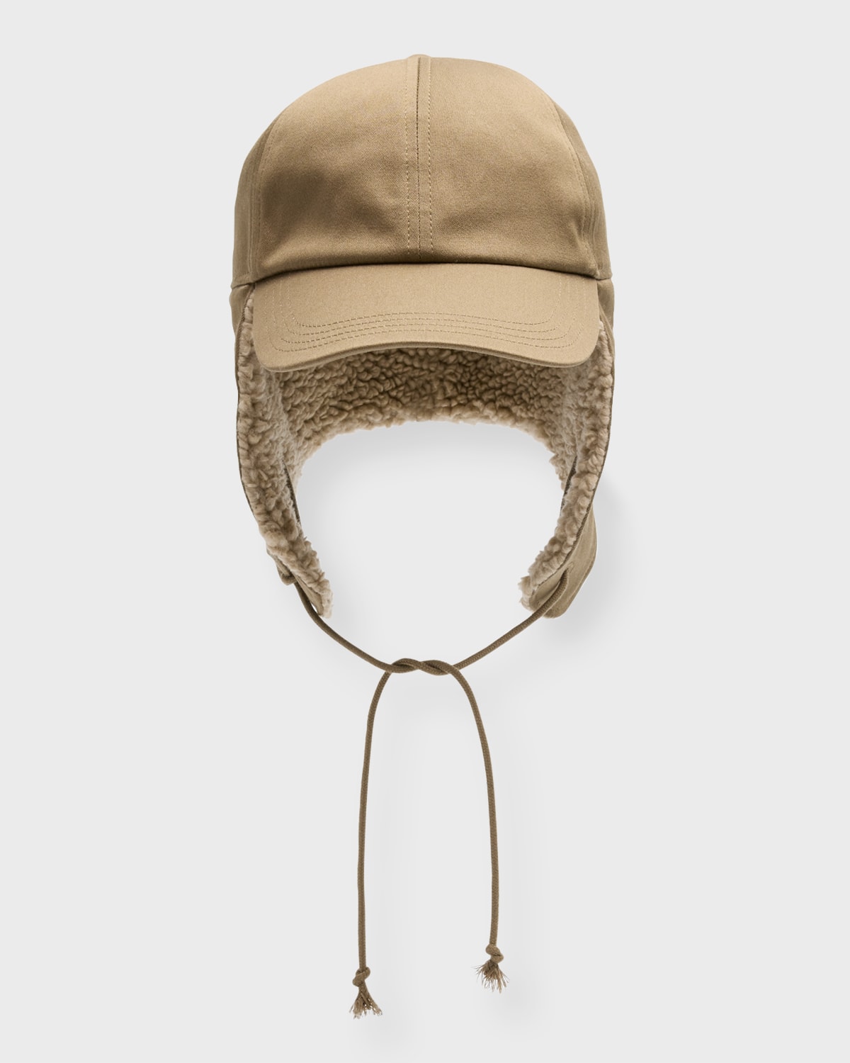 Burberry Men's Fleece Trim Trapper Hat In Military Khaki