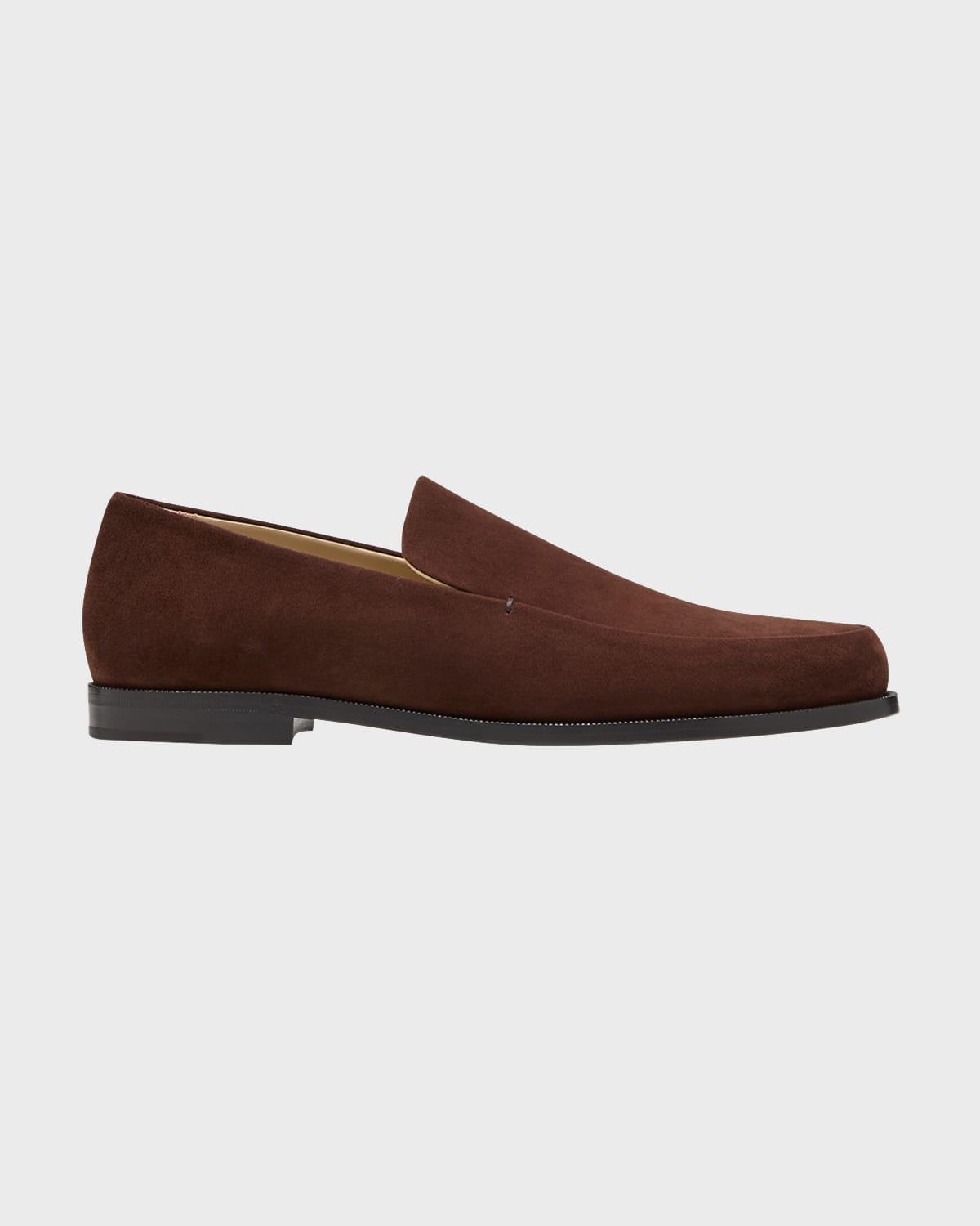 Khaite Alessio Suede Easy Loafers In Brown