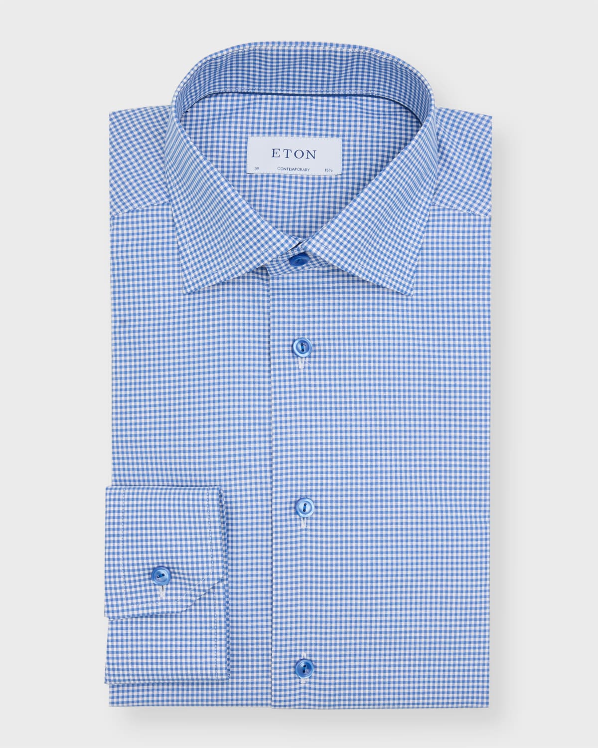 Men's Contemporary Fit Micro-Check Dress Shirt
