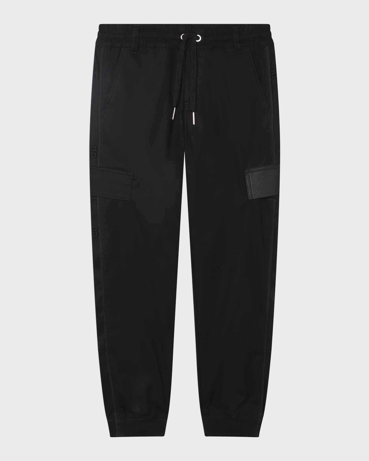 GIVENCHY BOY'S 4G EMBROIDERED CARGO trousers