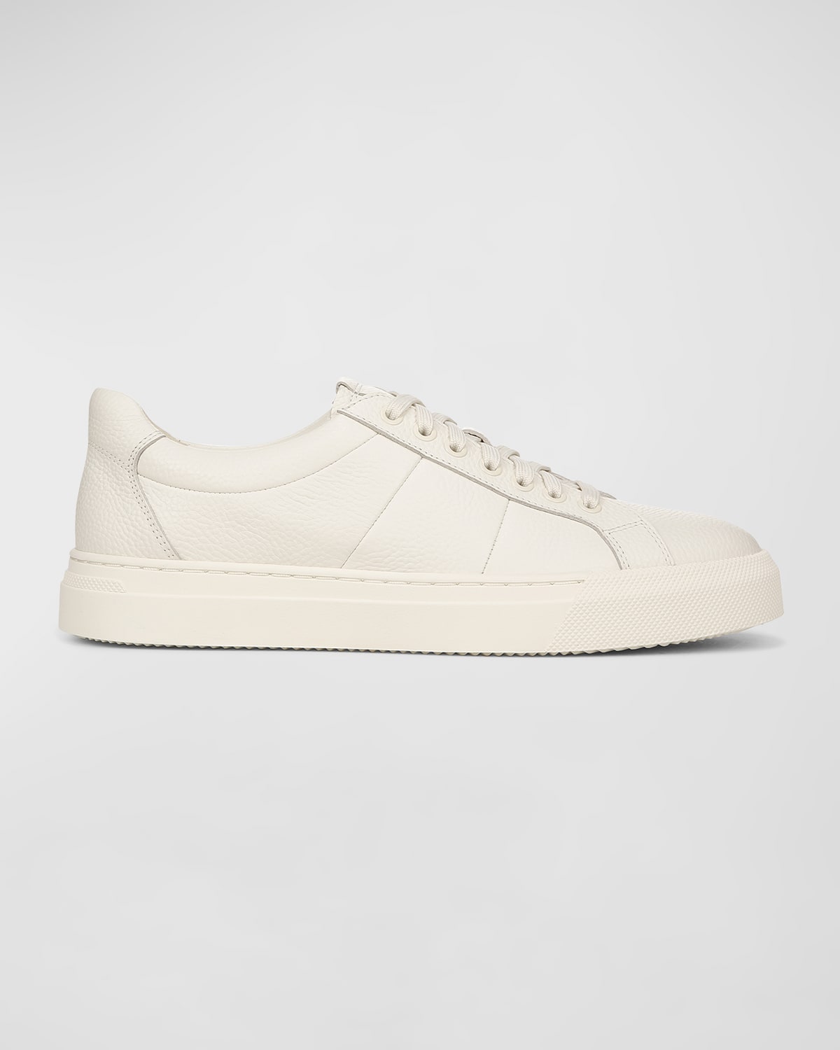 Vince Mens Larsen Leather Low-top Sneakers In Milk