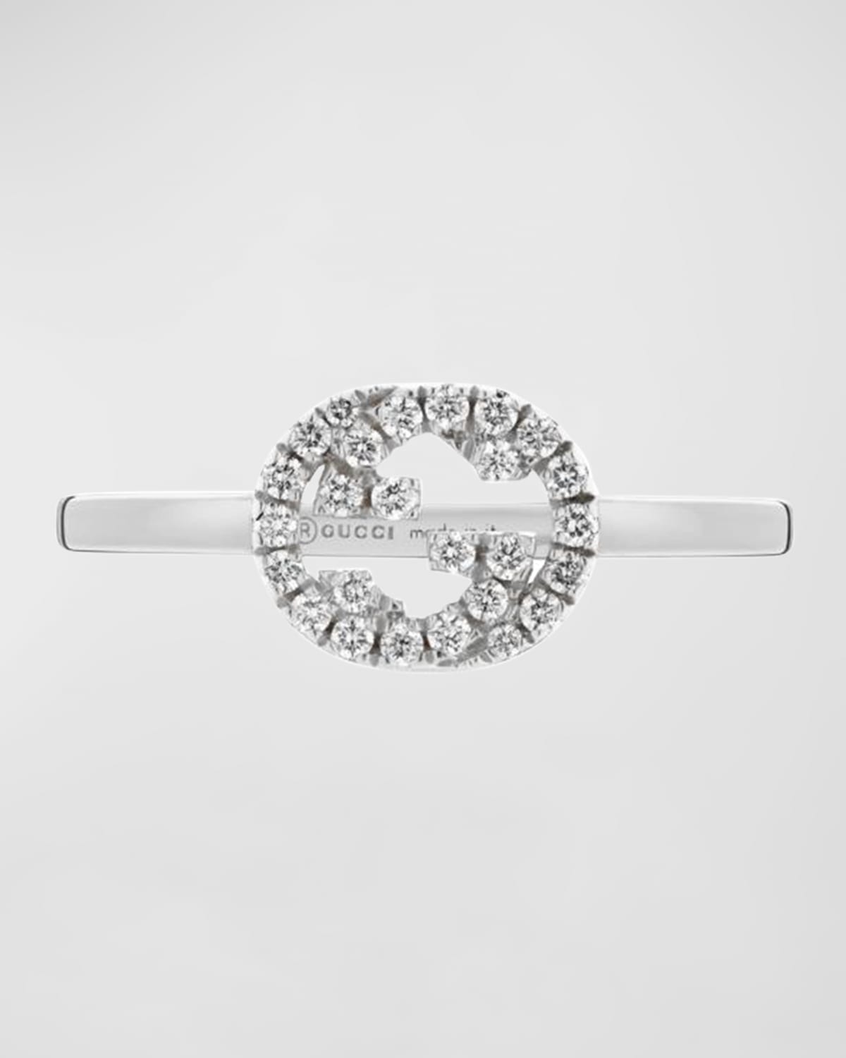 GUCCI DIAMOND INTERLOCKING G RING