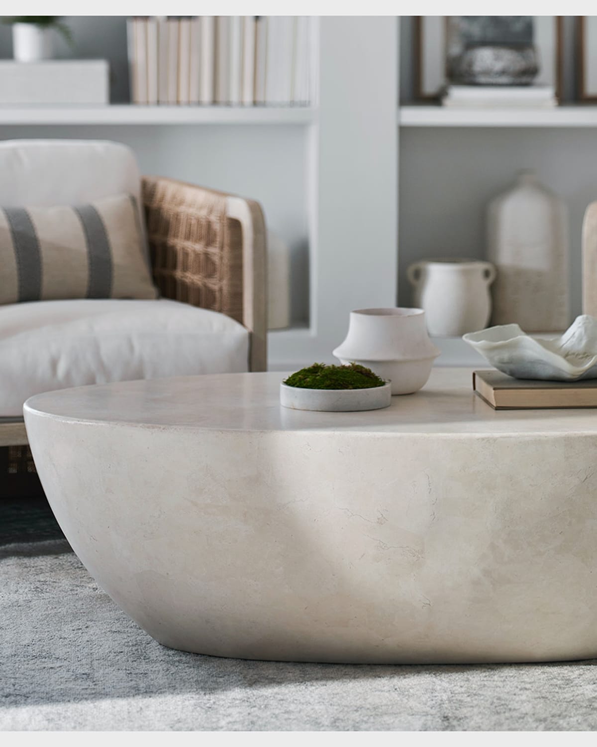 Palecek Vail Outdoor Stone Coffee Table