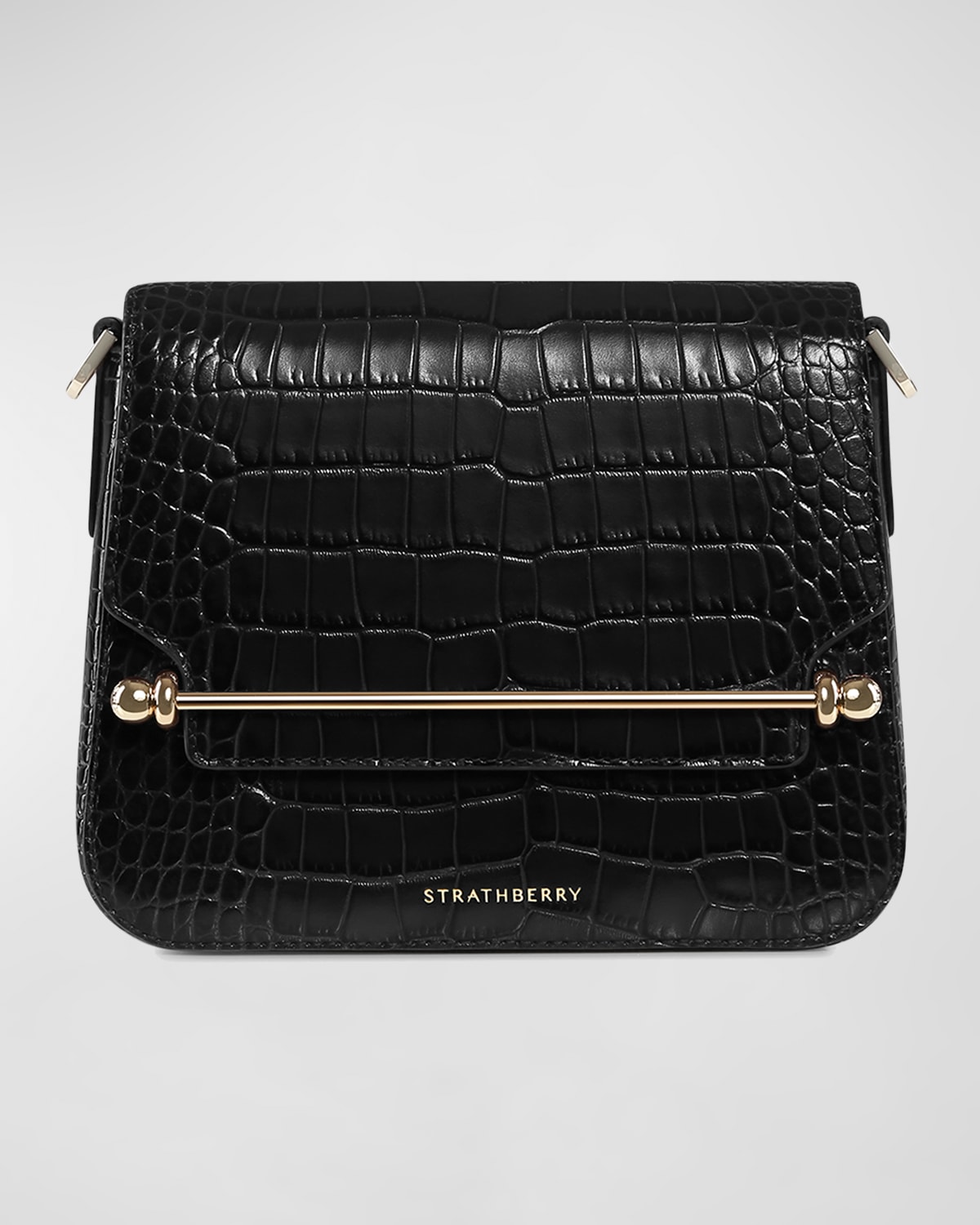 Ace Mini Croc-Embossed Crossbody Bag