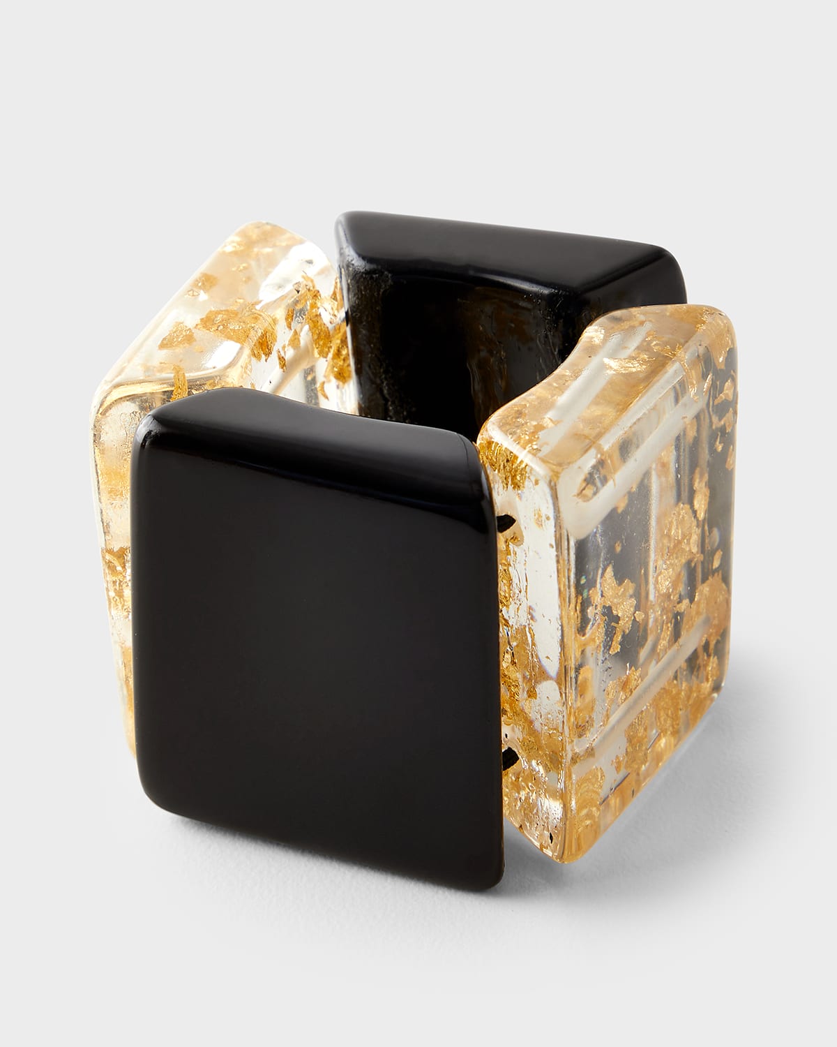 Nomi K Square Brilliance Napkin Rings, Set Of 4 In Multi