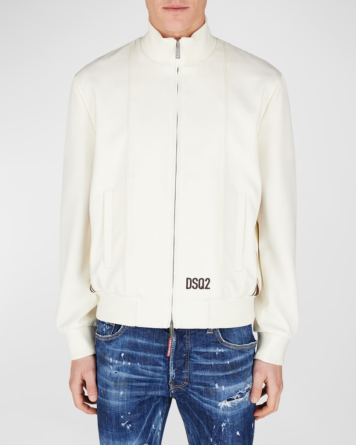 Dsquared2 Tailored Track Casual Jackets, Parka White In Off/white