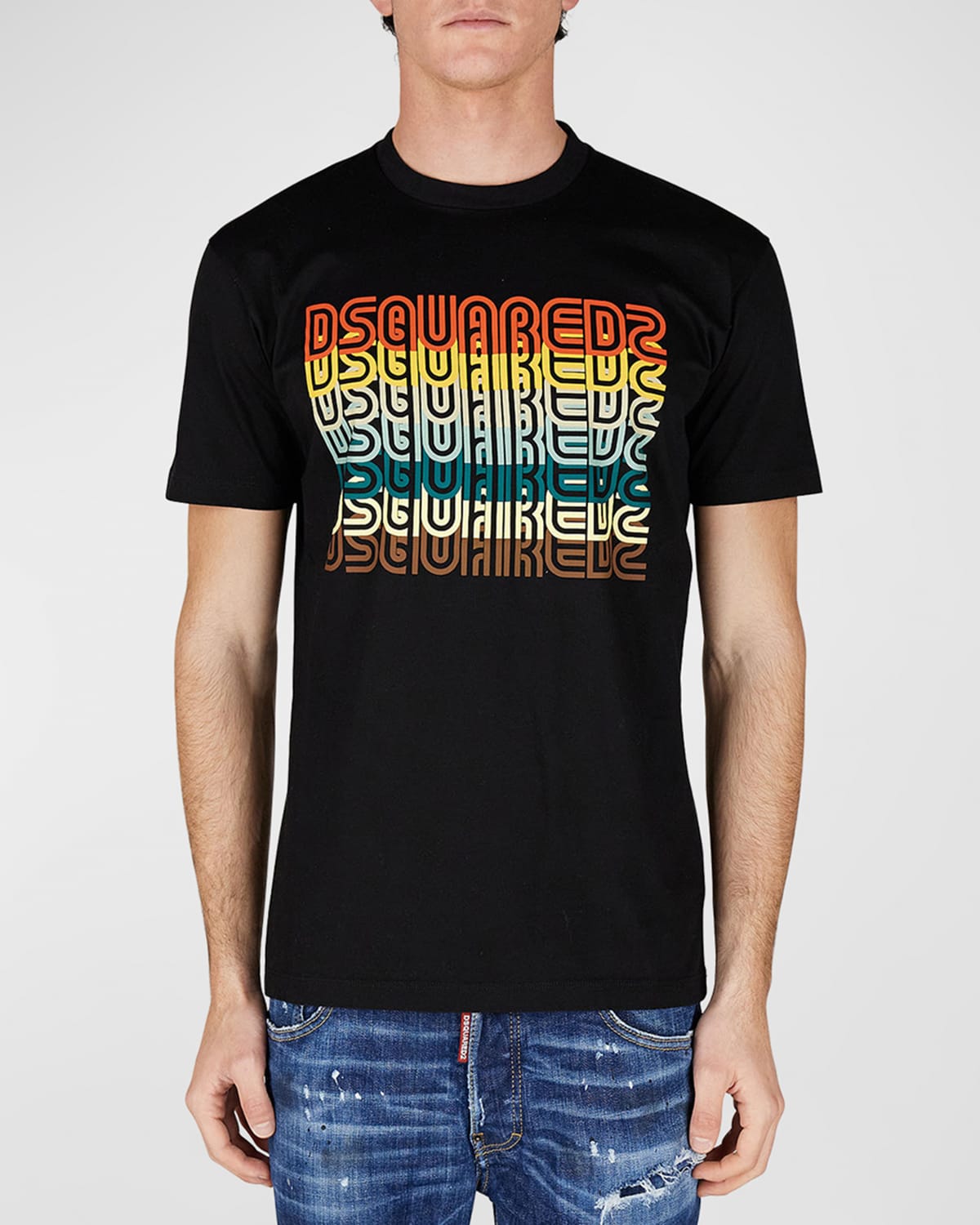 Shop Dsquared2 Men's Skater-fit Logo T-shirt In Black