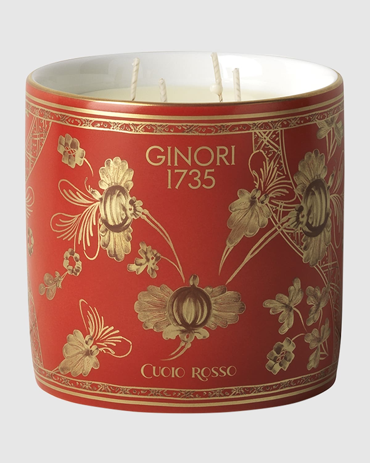 Ginori 1735 Oriente Italiano Cuoio Rosso Large Scented Candle In Oirubrum-cuoio