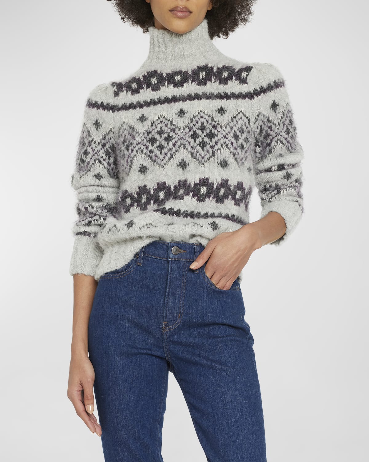 Shop Veronica Beard Chiana Fairisle Sweater In Multi