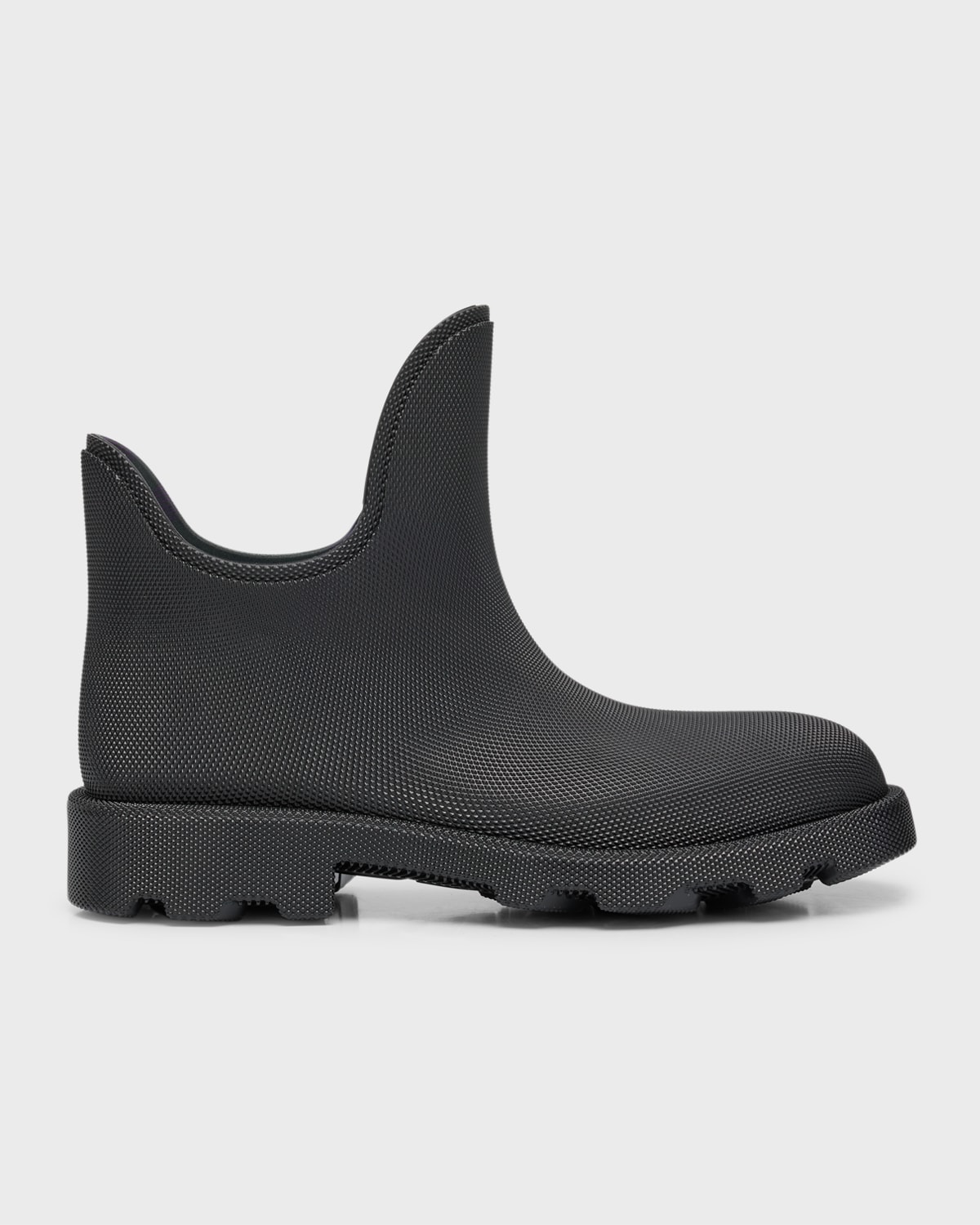 Shop Burberry Men's Ray Rubber Ankle Boots In Black