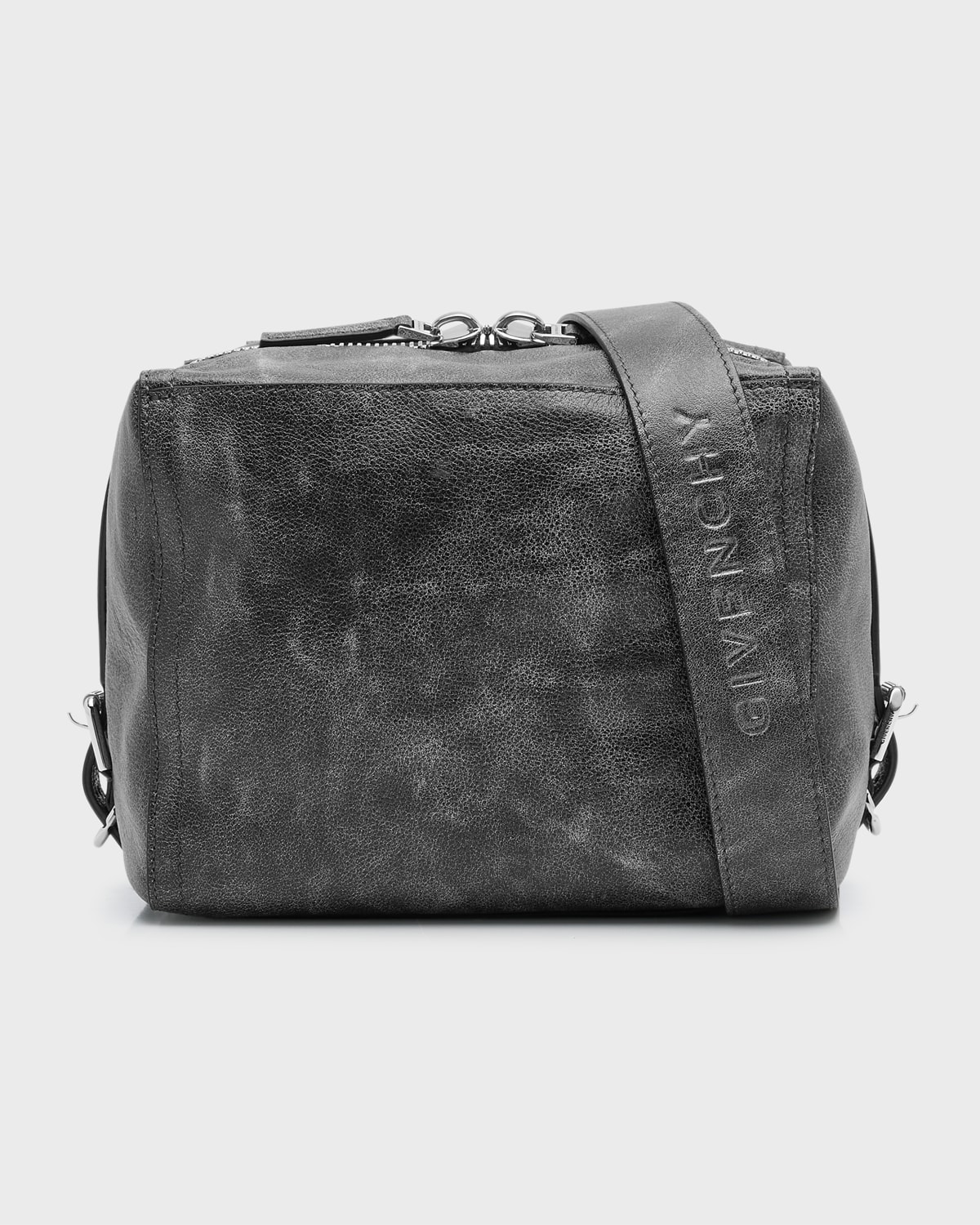 Shop Givenchy Men's Pandora Small Crossbody Bag In Black/grey