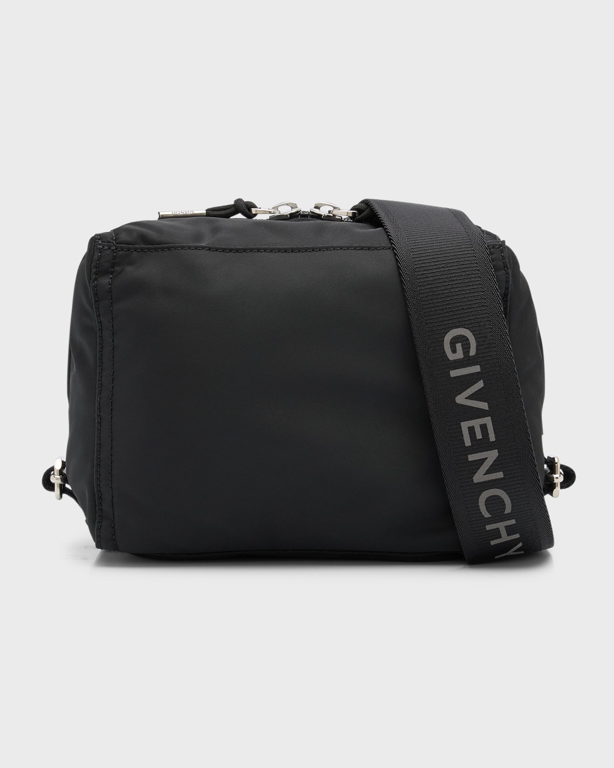 Shop Givenchy Men's Pandora Small Nylon Crossbody Bag In Black