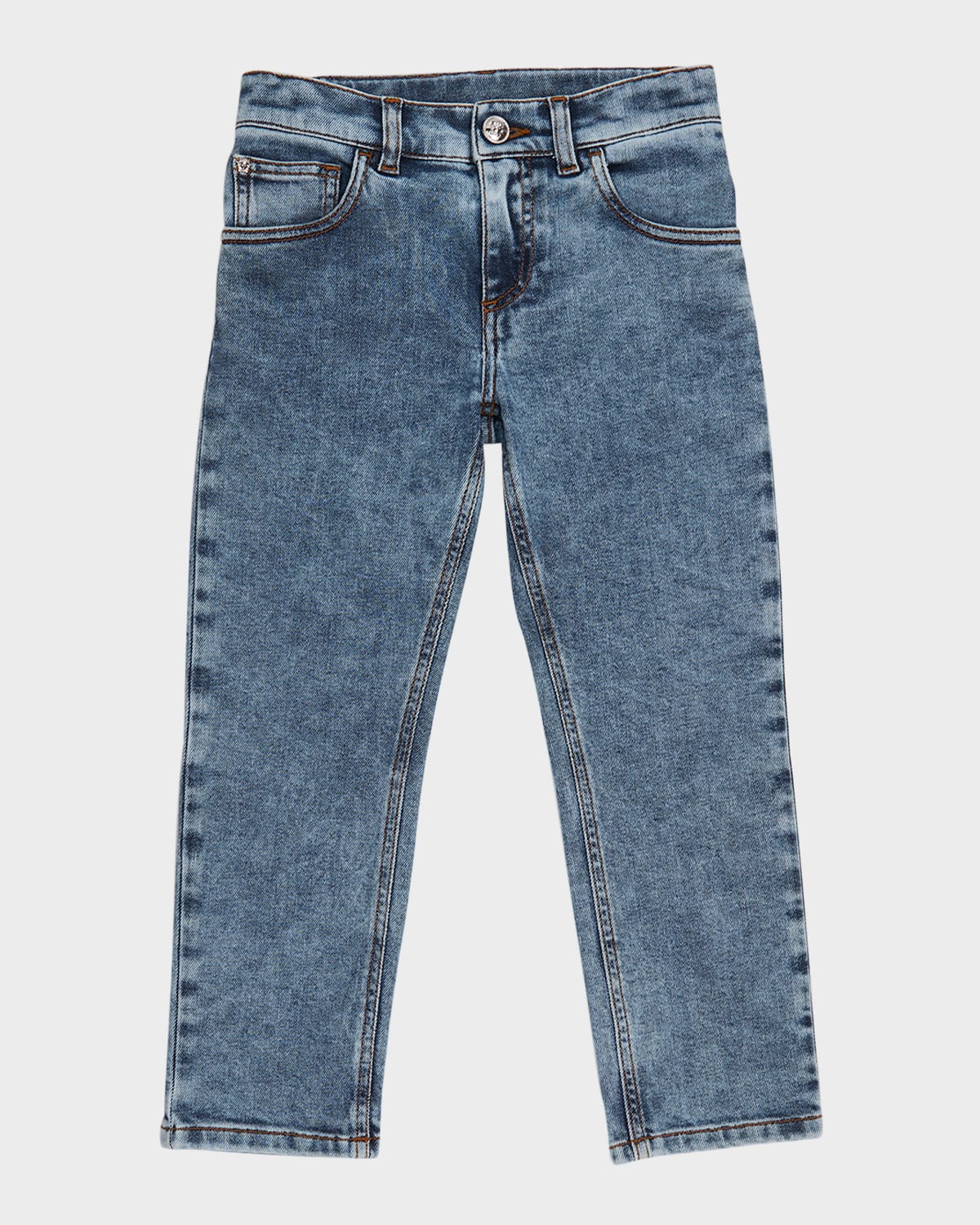 Versace Boy's Vintage Wash Jeans In Medium Blue
