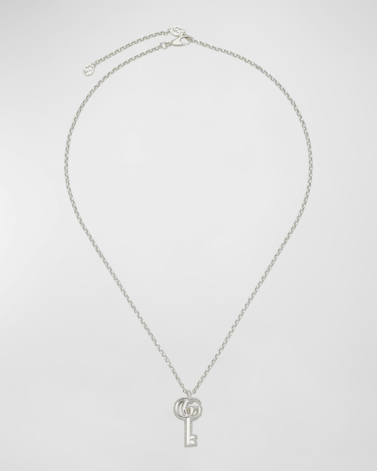 GG Marmont Sterling Silver Key Necklace