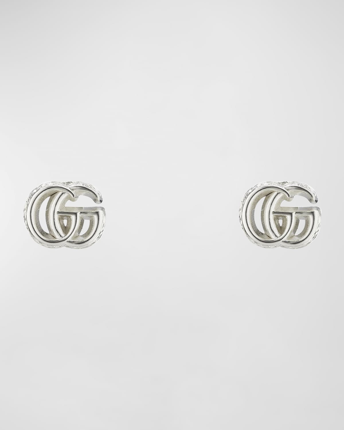 GUCCI GG MARMONT STERLING SILVER STUD EARRINGS