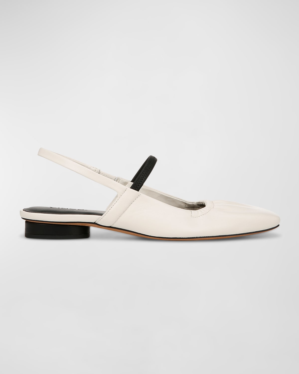 VINCE VENICE LEATHER SLINGBACK BALLERINA FLATS