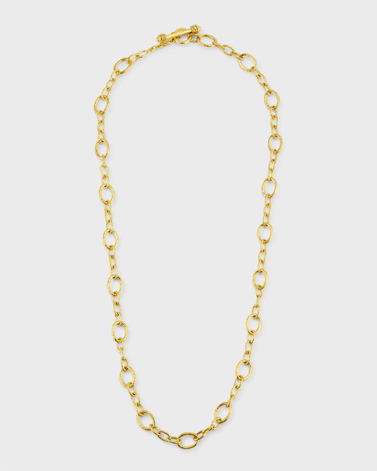 Elizabeth Locke 19k Small Garda Chain Link Necklace In Gold