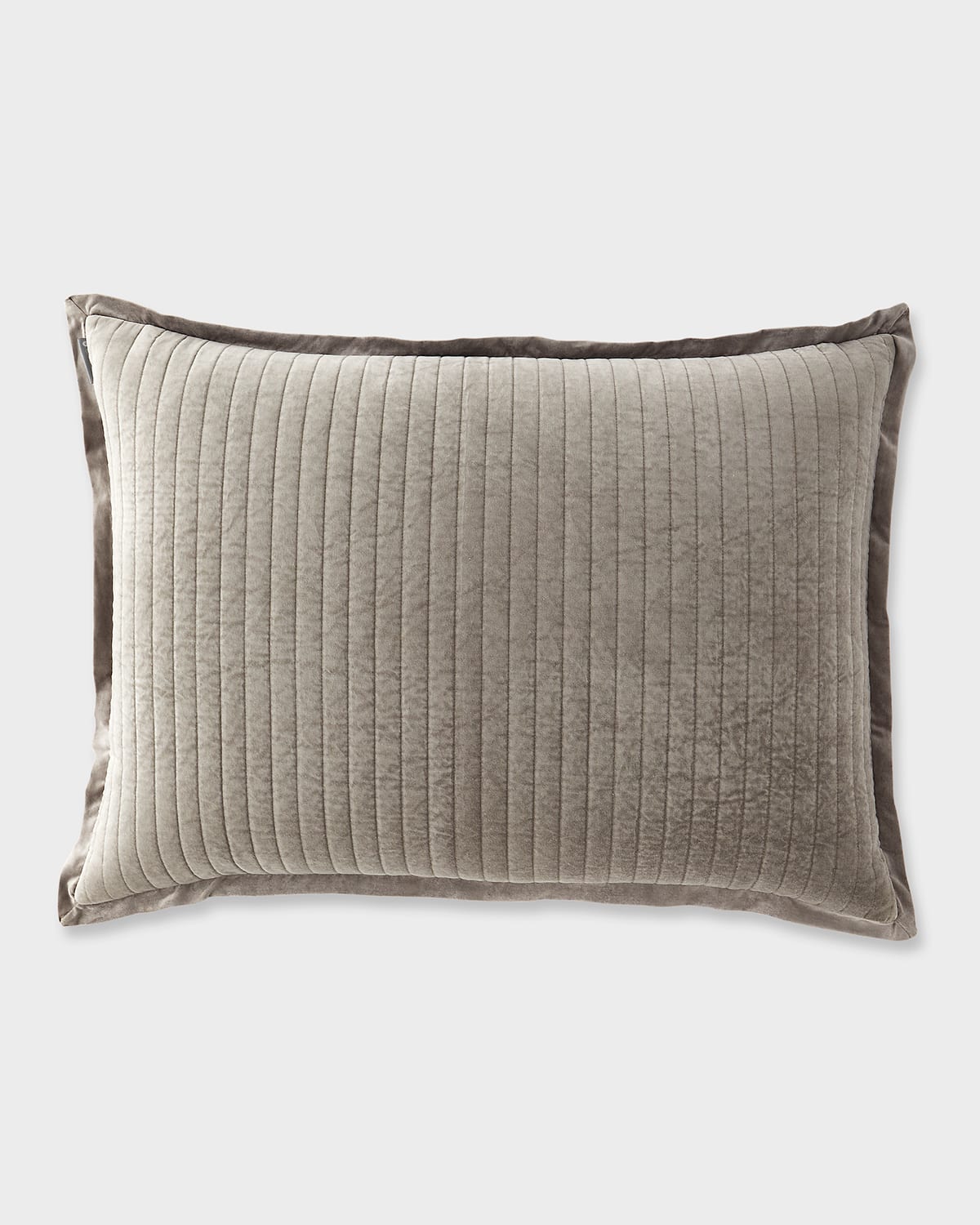 Lili Alessandra Aria Quilted Luxe European Pillow In Light Gray