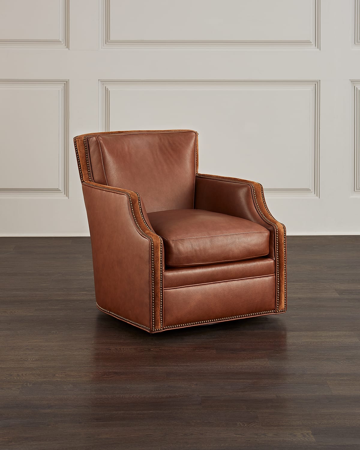 Fredricksen Leather Swivel Chair