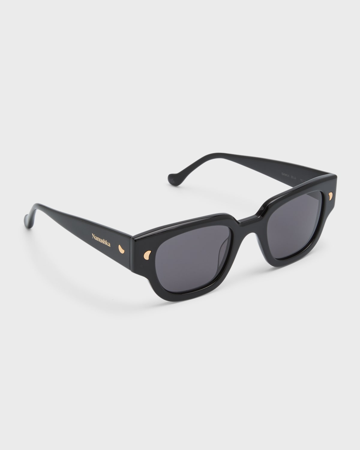 Nanushka Samui Acetate Square Sunglasses In Black
